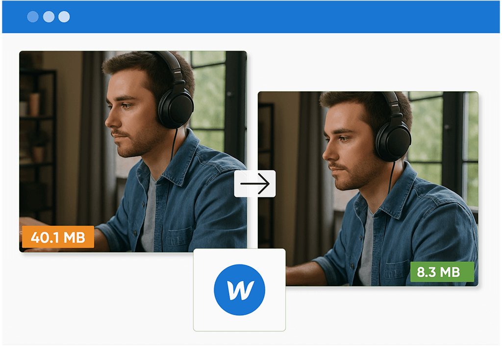 Webflow video compressor